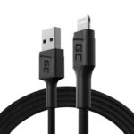 Green Cell KABGC21 câble Lightning 1,2 m Noir