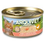 ARQUIVET Chicken in sauce with salmon - nourriture humide pour chat - 80g