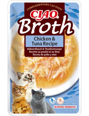 INABA Ciao Broth Chicken & Tuna - Friandise pour chat - 40g
