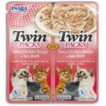 INABA Twin Tuna & Chicken recipe in tuna broth - Friandise pour chat - 2x40g