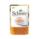 SCHESIR Thon et poulet aux crevettes en gelée - nourriture humide pour chat - 85g