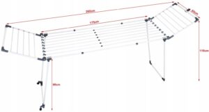 Sèche-linge PROMIS MONZA, extensible + 2 grandes ailes