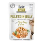 BRIT Care Fillets in Jelly - filets de truite et de cabillaud en gelée - aliments humides pour chats - 85 g