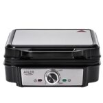 Adler AD 3083 gaufrier 4 gaufres 1800 W Noir, Argent
