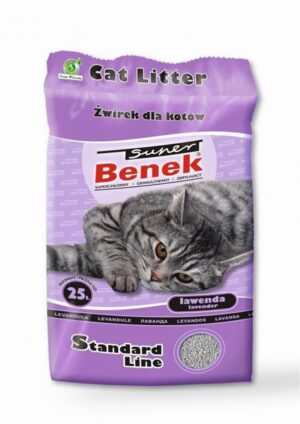 Certech Super Benek Standard Lavande - Litière agglomérante pour chats 25 l (20 kg)