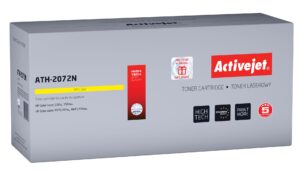 Activejet ATH-2072N cartouche de toner (remplacement de HP 117A 2072A ; le plus haut ; 700 pages ; jaune)
