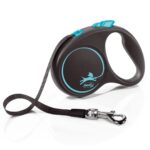 Flexi Laisse automatique Black Design S 5 m, Bleu