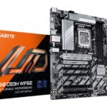GIGABYTE B860 DS3H WIFI6E Carte mère - Processeurs Intel Core Ultra, VRM 8+1+2+2 phases, jusqu'à 9066MHz DDR5, 1xPCIe 5.0 + 1xPCIe 4.0 M.2, LAN 2,5 GbE, WIFI 6E, USB 3.2 Gen 2x2