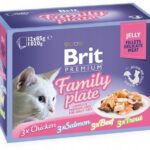 BRIT Premium Family Plate Filets en gelée mélange de saveurs - nourriture humide pour chats - 12x85g