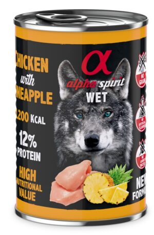 ALPHA SPIRIT WET Poulet à l'Ananas - nourriture humide pour chien - 400g