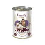 FAMILY FIRST Adult Rabbit with pear - Aliments humides pour chiens - 400 g
