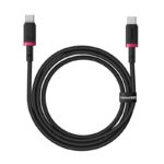 Baseus Dura Câble de charge rapide Type C vers Type C 100 W 1 m Noir, Rouge