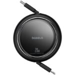 Baseus Free2Pull Câble de charge rapide extensible USB C vers iP Ligtning 1 m 20 W Noir