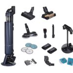 Samsung VS20B95973B aspirateur de table Noir, Bleu, Chrome Sac à poussière