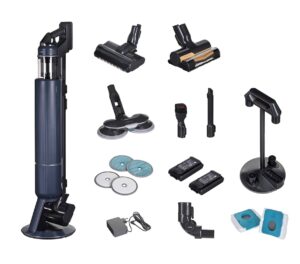 Samsung VS20B95973B aspirateur de table Noir, Bleu, Chrome Sac à poussière