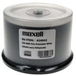 MAXELL CD-R 700MB 52x80 min, broche, disque imprimable