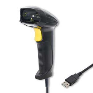 Qoltec 50876 Scanner laser 1D | USB | Le noir