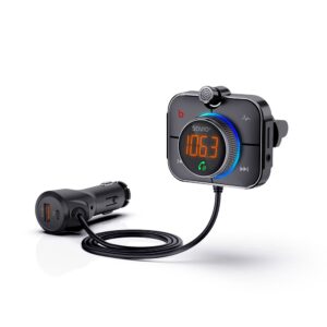 Savio TR-14 Transmiter FM z Bluetooth i ładowarką PD 87,6 - 107,9 MHz Bluetooth/USB Noir