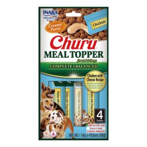 INABA Churu Meal Topper Chicken with cheese - friandise pour chien - 4 x 14g