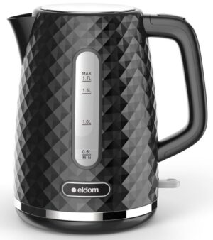 C280C ELDOM Bouilloire ELLI, capacité 1,7 l, puissance 2200 W, noir, strix, noir