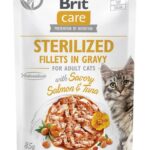 BRIT Care Cat Sterilized Salmon&Tuna Pouch - nourriture humide pour chats - 85 g