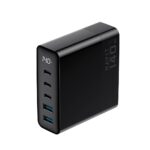 Havit UCLE004 EU - Chargeur de voyage GaN à cinq ports 140 W, noir