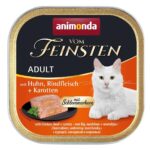 ANIMONDA Vom Feinsten Adult Chicken, beef and carrots - nourriture humide pour chat - 100g