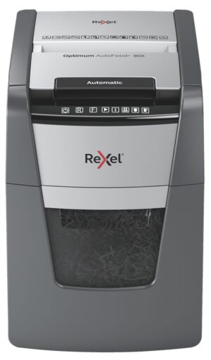 Rexel AutoFeed+ 90X destructeur de papier Destruction croisée 55 dB Noir, Gris