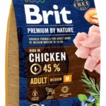 BRIT Premium by Nature Adult M - Alimentation sèche pour chiens Poulet - 8 kg