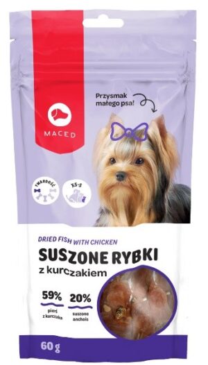 MACED Dried fish with chicken - Friandise pour chien - 60g