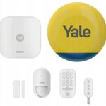 Kit de démarrage d'alarme intelligente Yale 6 éléments - Centrale, Sirène, Clavier, Télécommande, Détecteur de mouvement, Détecteur de porte/fenêtre