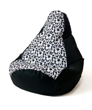Sac Sako pouffe impression poire boule noire L 105 x 80 cm