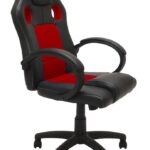 Topeshop FOTEL ENZO CZER-CZAR chaise et fauteuil de bureau Siège rembourré Dossier rembourré