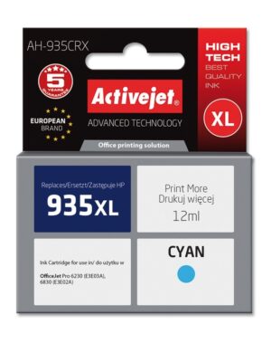 Activejet Encre AH-935CRX (remplacement HP 935XL C2P24AE ; Premium ; 12 ml ; bleu)