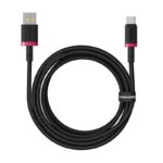 Baseus Dura Câble de recharge rapide USB Type A vers Type C 60 W 2 m Noir, Rouge