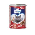 PREVITAL Cat Food avec bœuf et foie en sauce - nourriture humide pour chats - 415 g