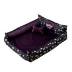 GO GIFT Lit pour chien et chat L - purple - 90x75x16 cm