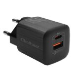 Qoltec 50764 chargeur d'appareils mobiles Ordinateur portable, Consoles portables, Chargeur électrique, Smartphone, Smartwatch, Tablette Noir Secteur Charge rapide Intérieure