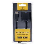 Gembird A-HDMI-VGA-03 câble vidéo et adaptateur 0,15 m HDMI Type A (Standard) VGA (D-Sub) Noir