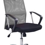 Topeshop KRZESŁO NEMO SZARE chaise et fauteuil de bureau Siège rembourré Dossier grillagé