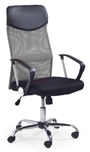 Topeshop KRZESŁO NEMO SZARE chaise et fauteuil de bureau Siège rembourré Dossier grillagé