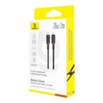 Baseus Dura Câble de charge rapide de type C pour iP 20 W 2 m Noir, Rouge