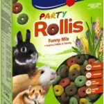 VITAKRAFT Party Rollis Funny Mix - friandise pour rongeurs et lapins - 500g