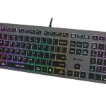 A4Tech FSTYLER FX60H (Neon Backlit) clavier USB QWERTY Noir, Gris