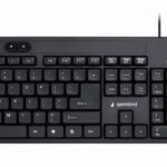 Gembird KBS-UM-04 clavier Souris incluse Universel USB QWERTY Anglais américain Noir