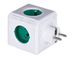 Allocacoc PowerCube Original (E) multiprise 5 sortie(s) CA Vert, Blanc