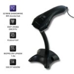 Qoltec 50861 Lecteur de codes barres laser 1D avec support
