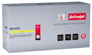 Activejet Cartouche de toner ATB-423YN (remplacement Brother TN-423Y ; Supreme ; 4000 pages ; jaune)