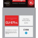 Activejet Encre ACC-571CNX (remplacement Canon CLI-571C XL ; Suprême ; 12 ml ; bleu)