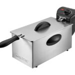 Clatronic FR 3586 Friteuse 3 L argent, support en acier inoxydable seul 2000 W